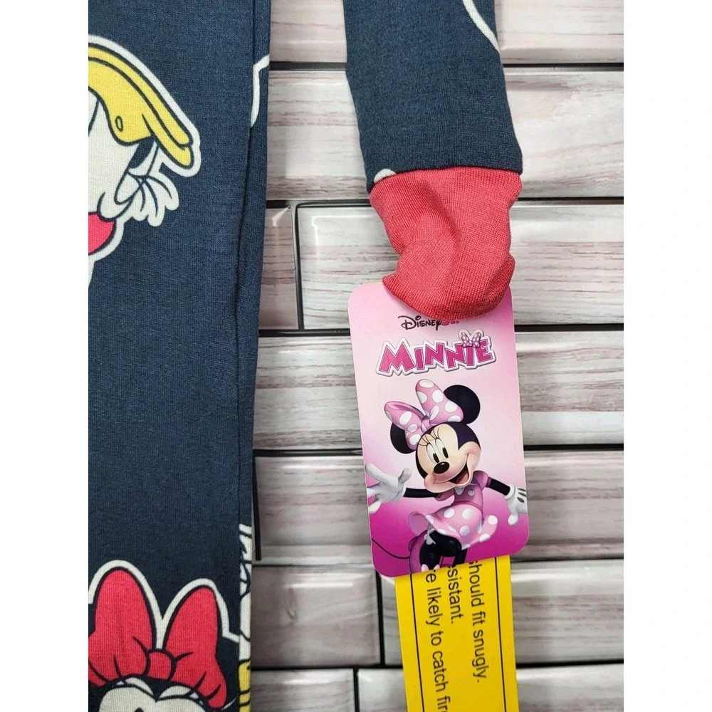 Disney Minnie Mouse & Daisy 5T One Piece Long Sleeve Pajama Soft Lightweight NWT